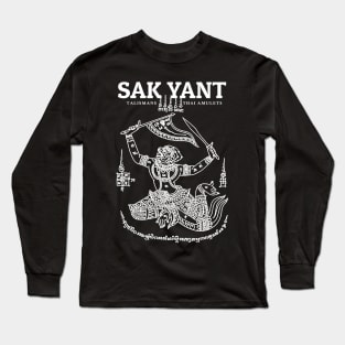 Vintage Muay Thai Sak Yant Hanuman Long Sleeve T-Shirt